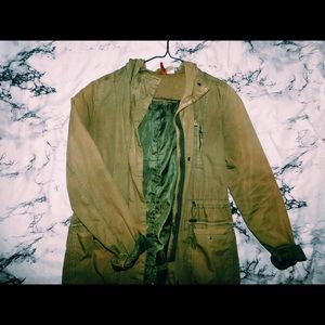 An army green jacket from H&M.